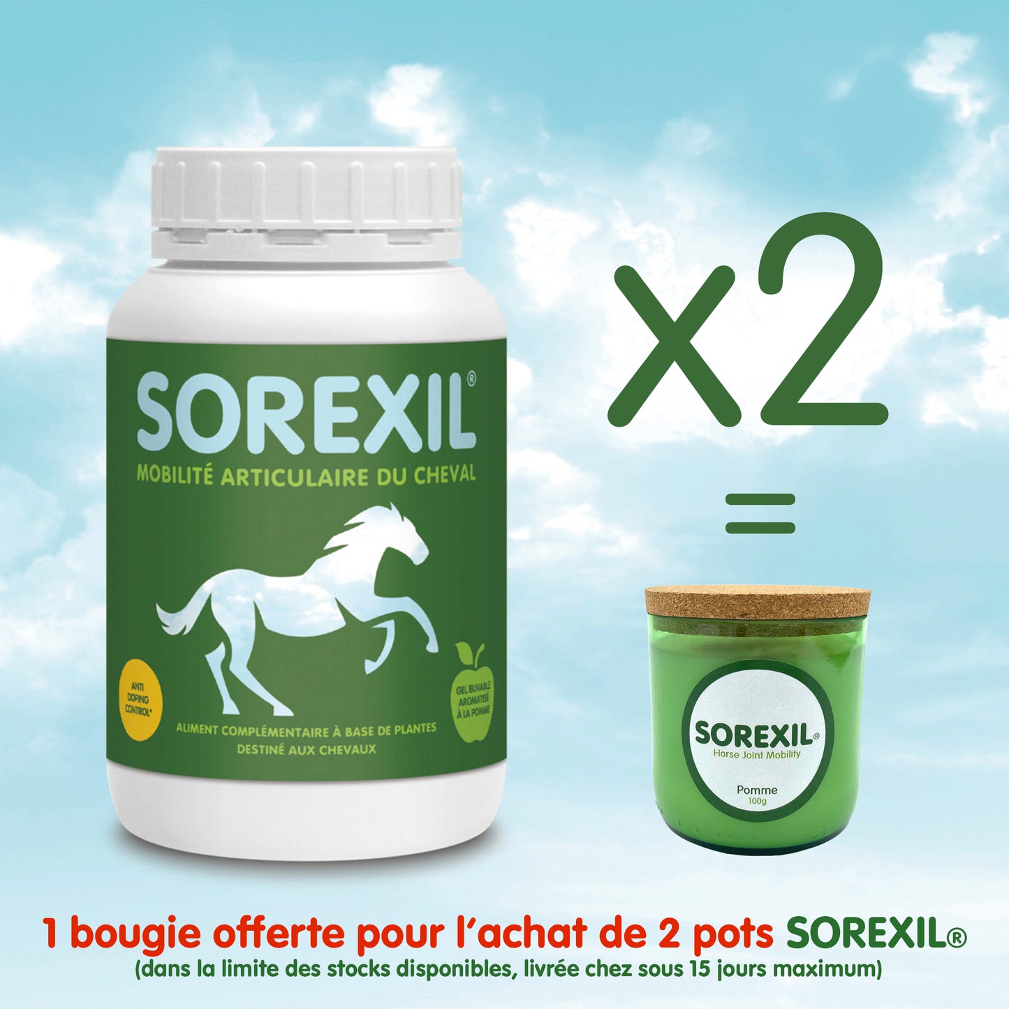 SOREXIL® - Lot de 2 pots + 1 Bougie offerte !
